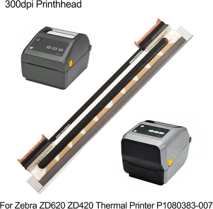 300dpi Thermal Print Head Replacement for Zebra ZD620 ZD420 Printer, High-Resolution Printhead P1080383-007 Compatible with ZD420 and ZD620 Models