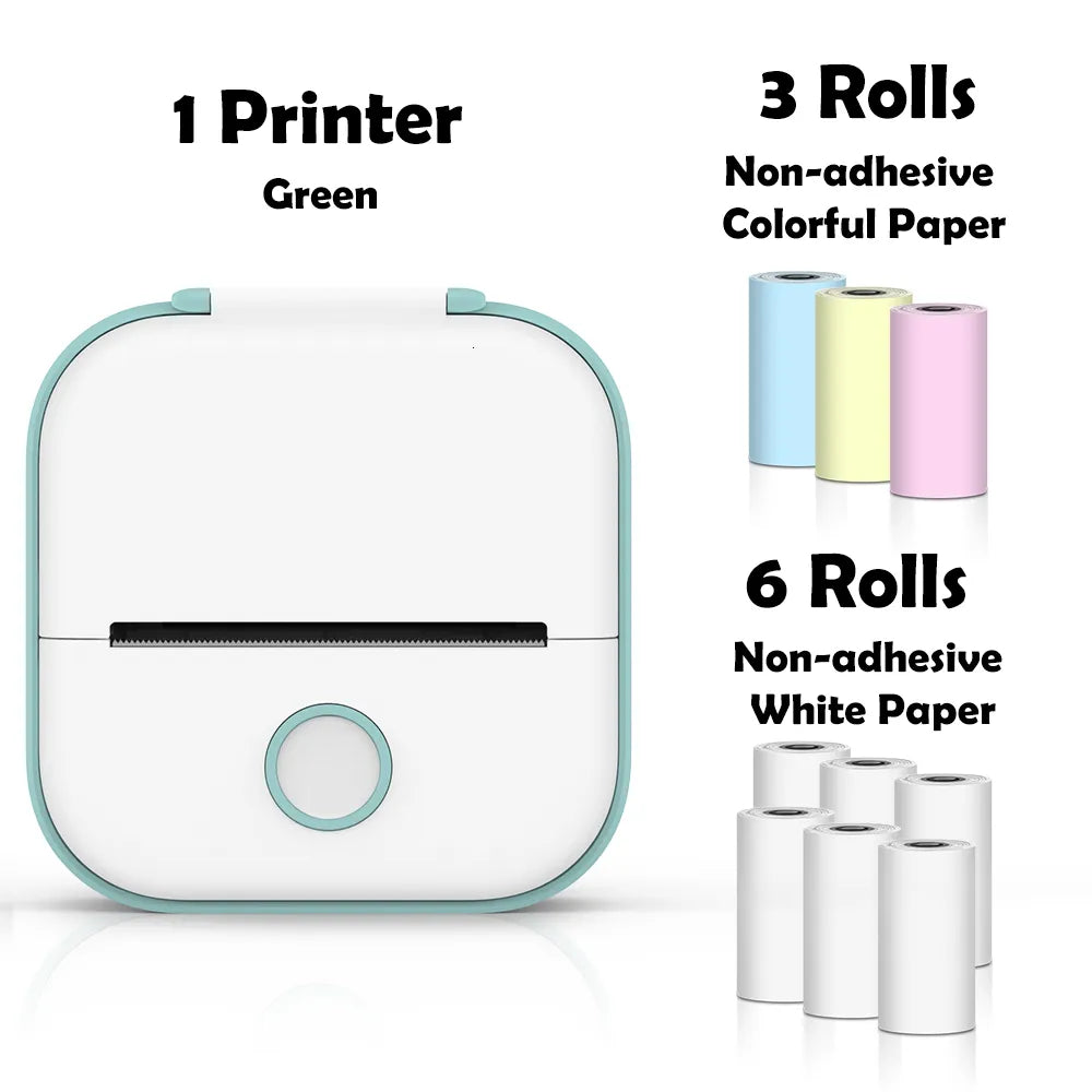 Printers Phomemo T02 Mini Portable Thermal Printing 53Mm Sticker Wireless Inkless Pocket Self Adhesive Label 221220