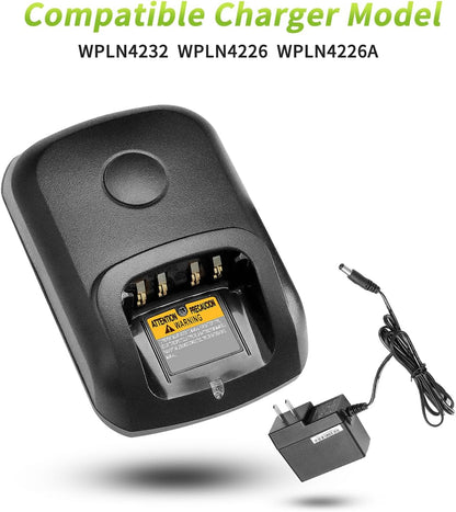 WPLN4226A WPLN4232 Charger for Motorola PMNN4409 PMNN4409AR PMNN4491 PMNN4491A PMNN4491B PMNN4493 PMNN4493A PMNN4448AR NTN8128A NNTN8560A  Battery Charger