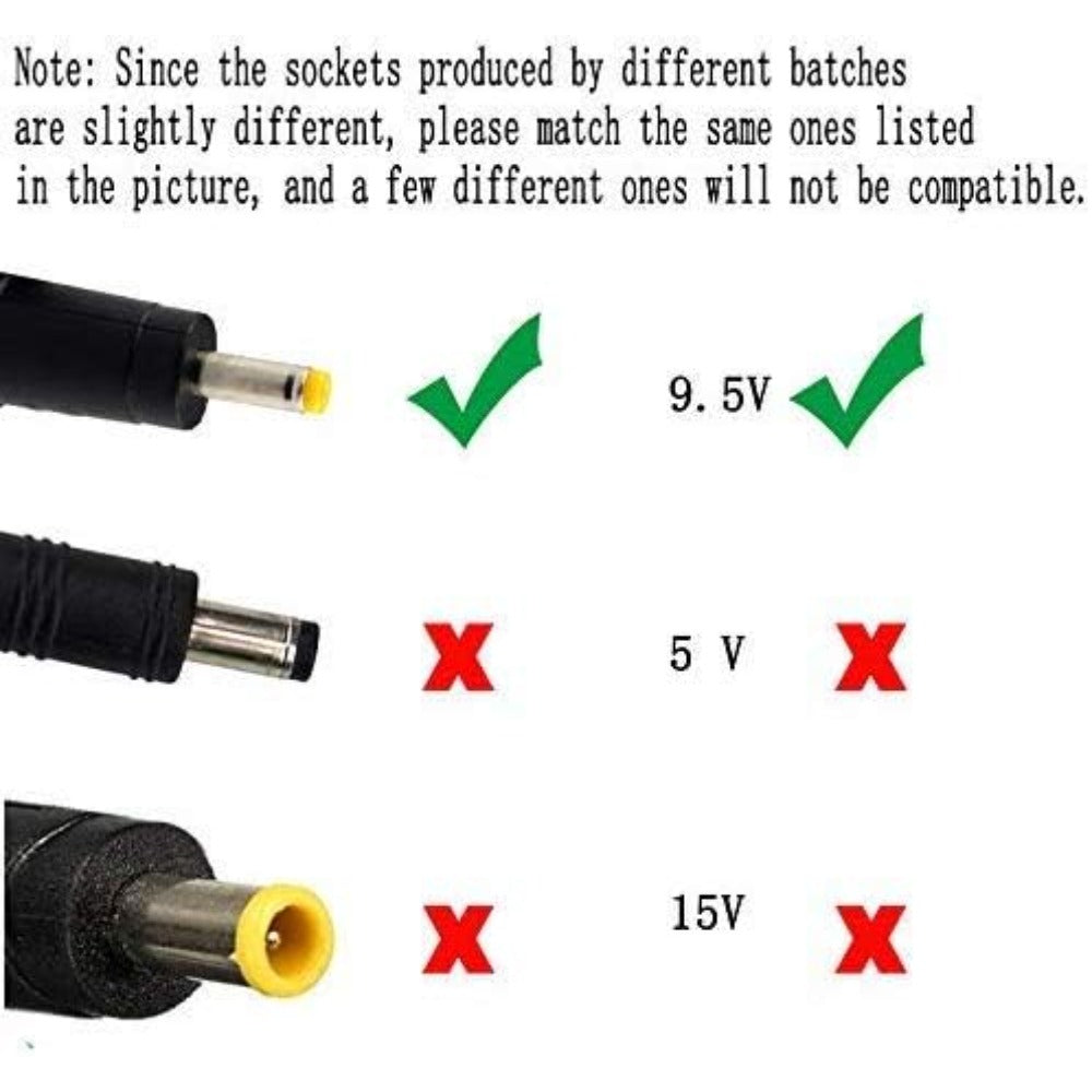 9.5V AC Adapter for Sony SRS-XB40 CMT-V10IPN CMT-V10iP AC-NSA18-95 AC-FX110 Power Supply Charger Charging Cable Cord