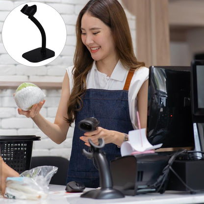 Barcode Scanner Stand Hands Free, Adjustable Scanner Holder HS10 Barcode Scanning Bar-Code Reader Cradle Holder Base for  Retail Store School Library Warehouse
