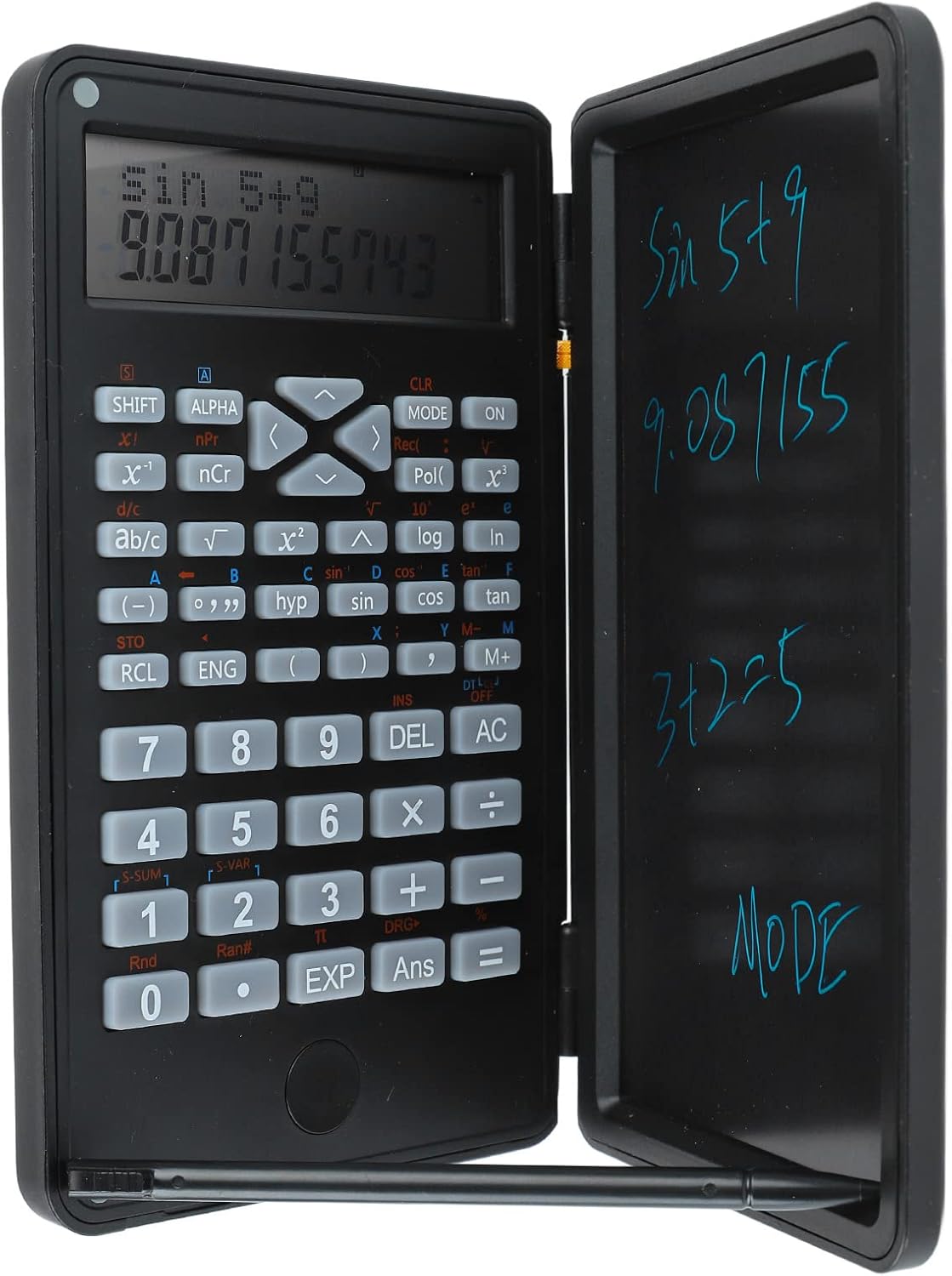 Scientific Calculator Advanced Functions Two Rows LCD Display Writing Tablet Multifunction Desk Calculator Small Size Office School Accountants
