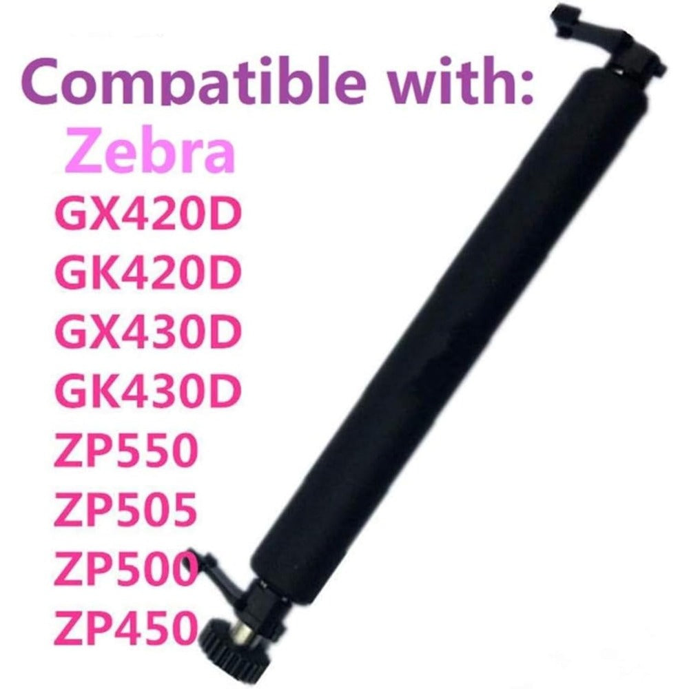 105934-034 Platen Roller with Bearings and Gear Compatible for Zebra GK420D GX420D GK430D GX430D ZP450 ZP500 ZP505 ZP550