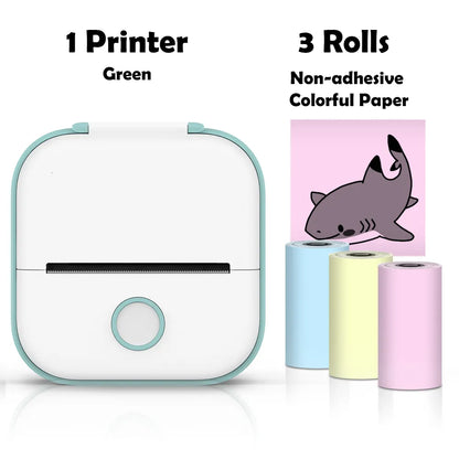 Printers Phomemo T02 Mini Portable Thermal Printing 53Mm Sticker Wireless Inkless Pocket Self Adhesive Label 221220