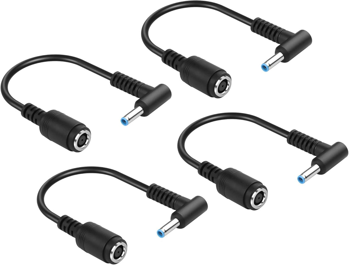 4 PCS 7.4x5.0mm to 4.5x3.0mm Ac Power Cord Charger Laptop Adapter Tip Connector for HP Stream Spectre Pavilion Envy EliteBook Split Chromebook EliteBook Folio
