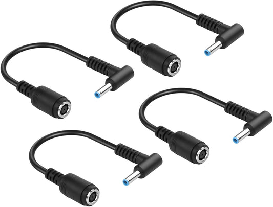 4 PCS 7.4x5.0mm to 4.5x3.0mm Ac Power Cord Charger Laptop Adapter Tip Connector for HP Stream Spectre Pavilion Envy EliteBook Split Chromebook EliteBook Folio