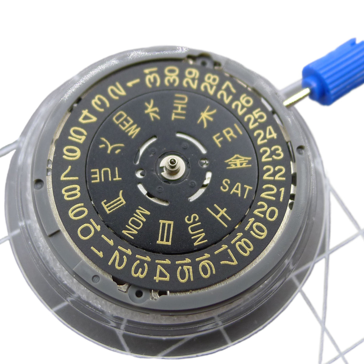 NH36 Crown At 3.0/3.8 Automatic Mechanical Movement Black Dial Golden Font