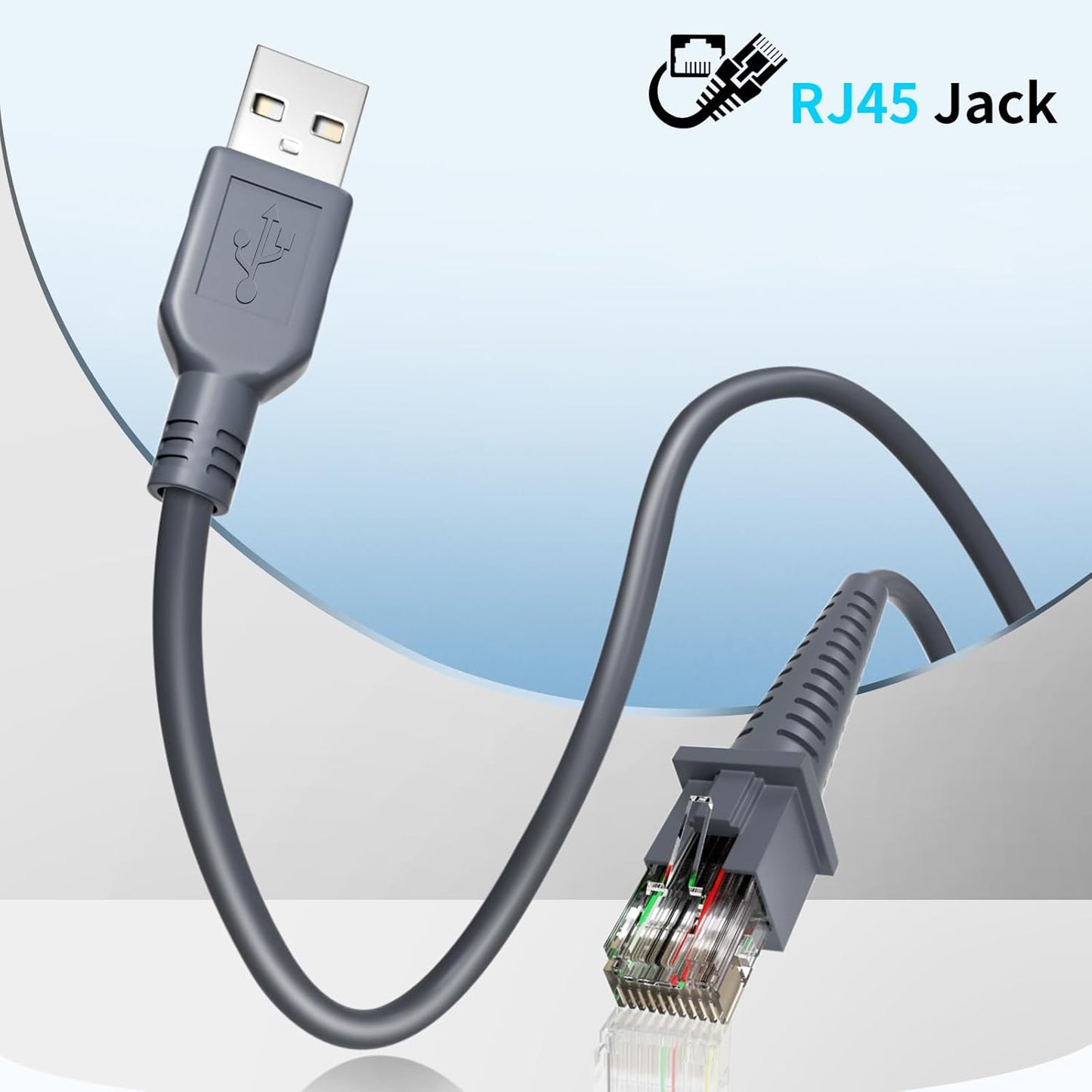 (2PCS) 6ft Barcode Scanner USB Cable GD4130 for Datalogic GD4500 Cable GD4310 GD4300 GD4330 GD4410 GD4430 GD4400 GPS4490 GD4590 GD4590-BK GD4590BK QD2131 QD2430