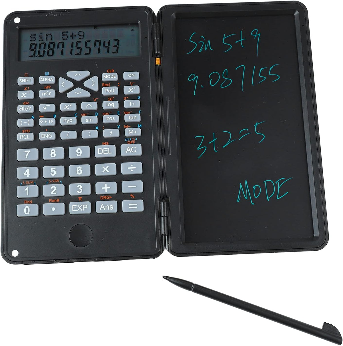 Scientific Calculator Advanced Functions Two Rows LCD Display Writing Tablet Multifunction Desk Calculator Small Size Office School Accountants