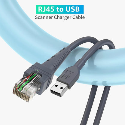 6PCS 6ft Barcode Scanner USB Cable GD4130 for Datalogic Gryphon GD4500 Cable GD4132 GD4310 GD4300 GD4330 GD4410 GD4430 GD4400 GPS4490 QD2100 QD2110 QD2130 QD2131