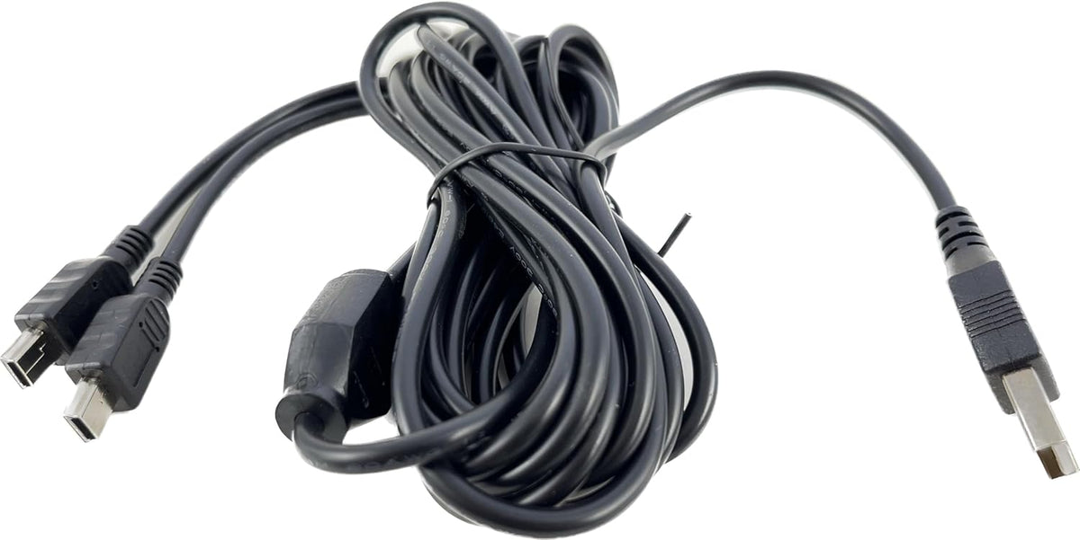 10FT-MINI-USB Splitter Cable Compatible for  Epson Workforce DS-30, DS-40 Portable Scanner