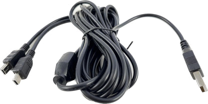 10FT-MINI-USB Splitter Cable Compatible for  Epson Workforce DS-30, DS-40 Portable Scanner