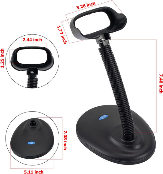 Adjustable Barcode Scanner Stand, Hands-Free Barcode Scanning Barcode Reader Cradle Holder Goose Neck Stand for NETUM NT-1698W NT1698LY NT-1228BL NT-1228BC