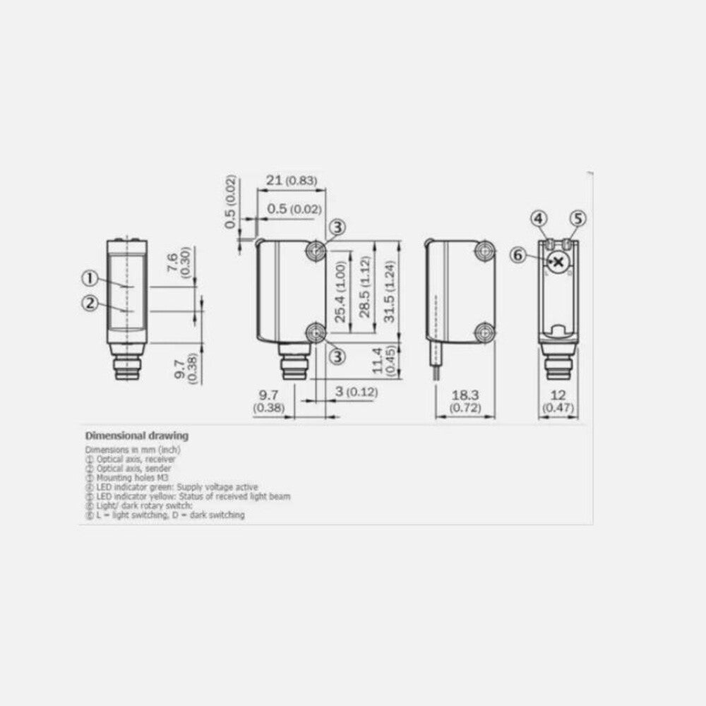 Miniature Photoelectric Sensors GSE6-N4111 For SICK
