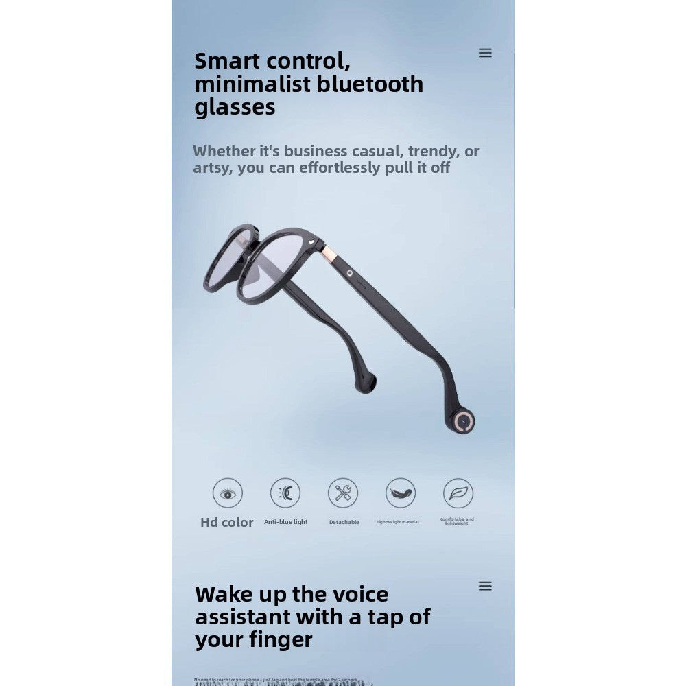 AI smart online translation glasses, multi-language, UV protection, music listening, navigation, calls