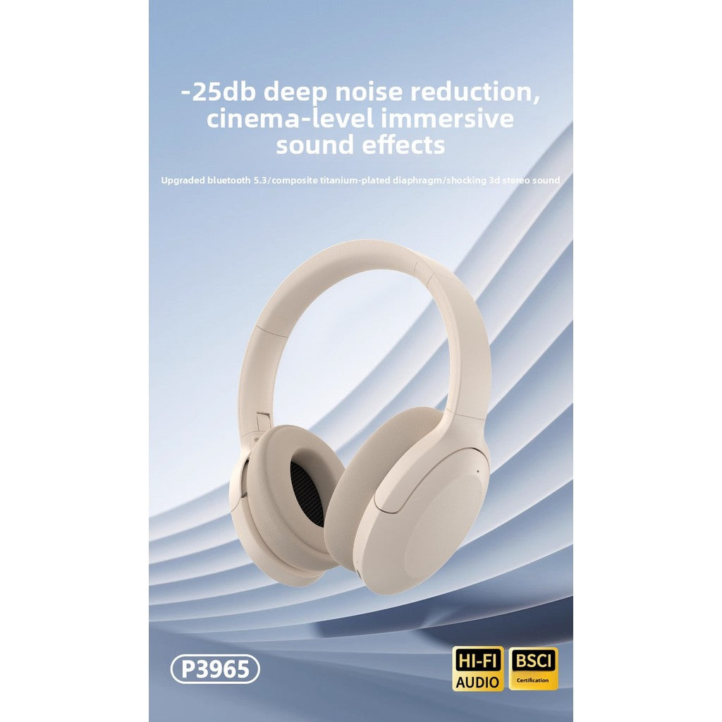 P3965 Active Noise Cancelling Bluetooth Headset Wireless Headset ANC Foldable
