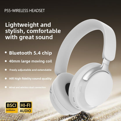 P55 headset Bluetooth headset, wireless long battery life all-inclusive ear noise reduction Bluetooth does not leak sound