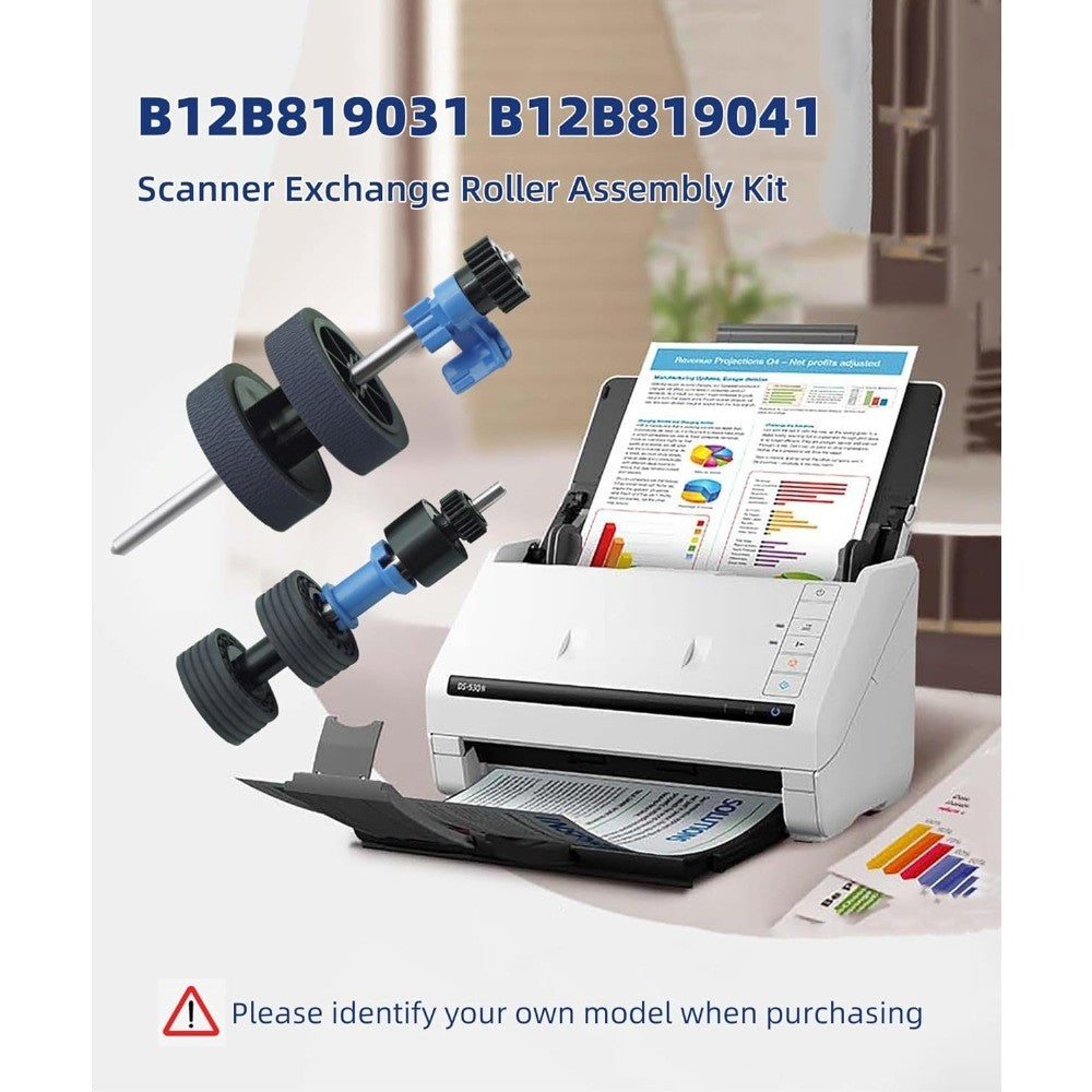 12B819031 B12B819041 Scanner Exchange Roller Assembly Kit for Epson DS-530 DS-570W DS-575 DS-770 DS-780N DS-870 DS-970 ES-400