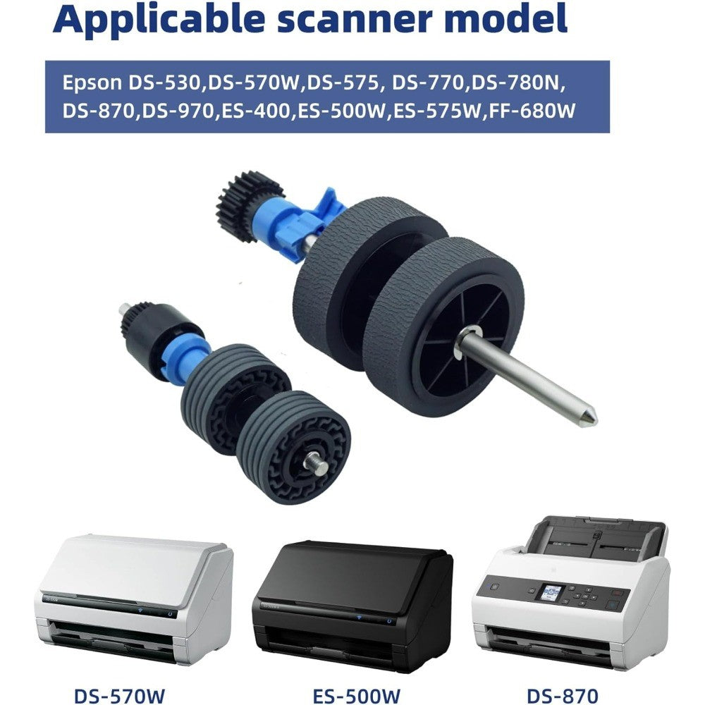 12B819031 B12B819041 Scanner Exchange Roller Assembly Kit for Epson DS-530 DS-570W DS-575 DS-770 DS-780N DS-870 DS-970 ES-400