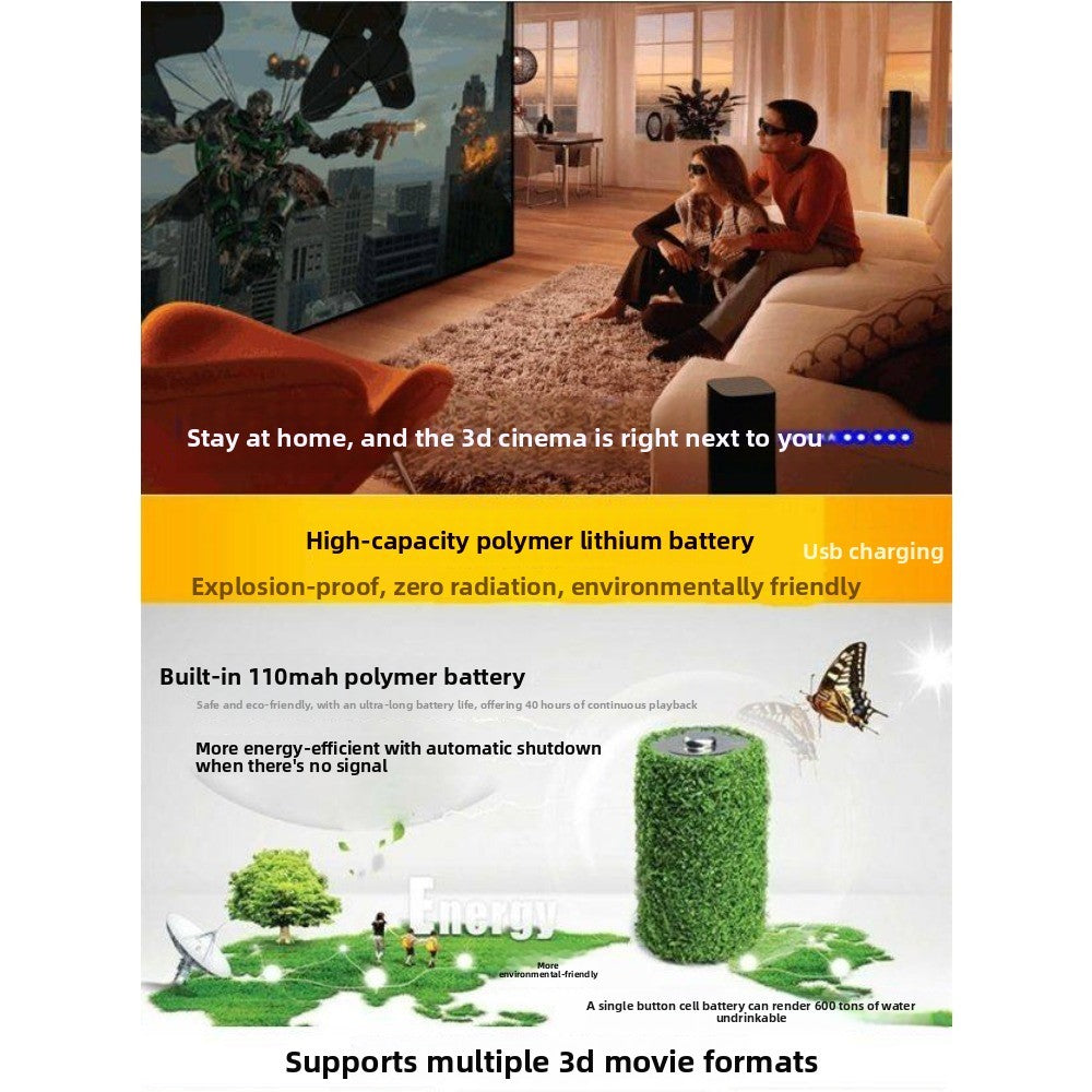 Active Shutter Bluetooth TV 3D Glasses For Samsung JU7800/JS9800 Xiaomi 2 Panasonic Sony Toshiba TCL