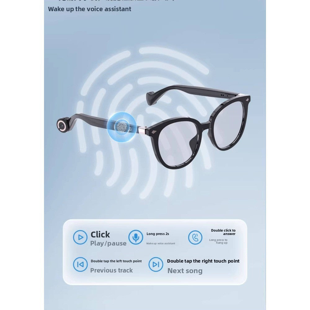 AI smart online translation glasses, multi-language, UV protection, music listening, navigation, calls
