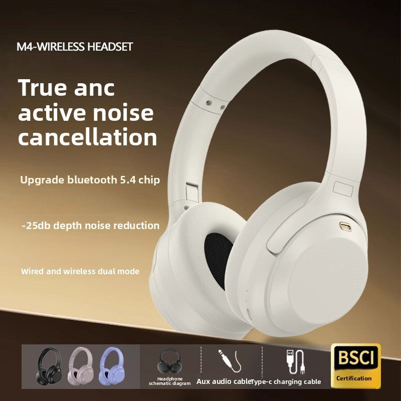 Head-mounted Bluetooth headset, wireless noise reduction headset, long standby for computer e-sports games