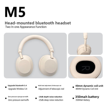 Headset Bluetooth headset M5 wireless ANC noise reduction stereo game dedicated