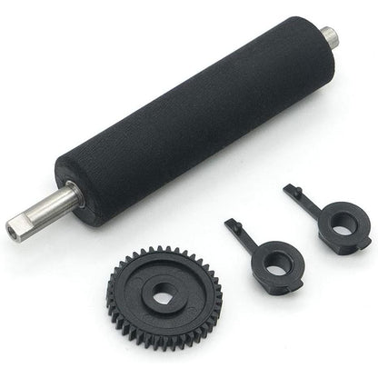 105910-150 Transfer Kit Platen Roller With Gear For Zebra TLP-2824 TLP2824 Plus Thermal Printer Parts Rubber Replacement Roller Accessory Black, Printer Pressure Roller