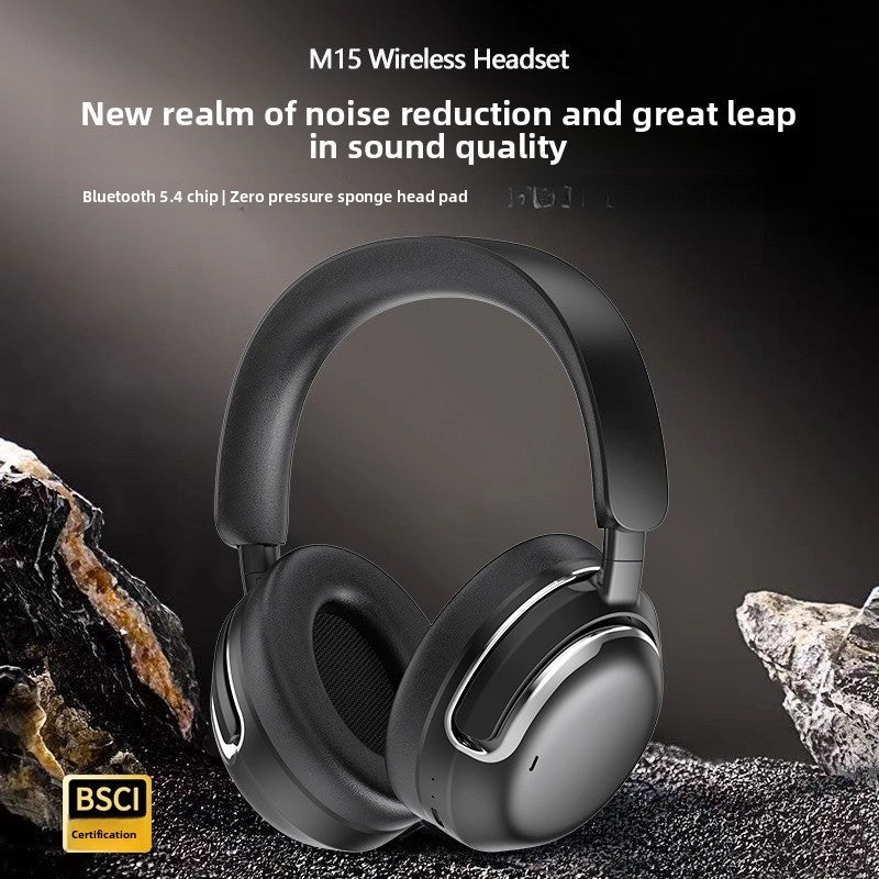 M15 Bluetooth headset, wireless head-mounted game noise reduction headset, long battery life, heavy bass sports, free switch noise reduction