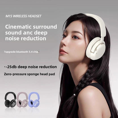 M15 Bluetooth headset, wireless head-mounted game noise reduction headset, long battery life, heavy bass sports, free switch noise reduction