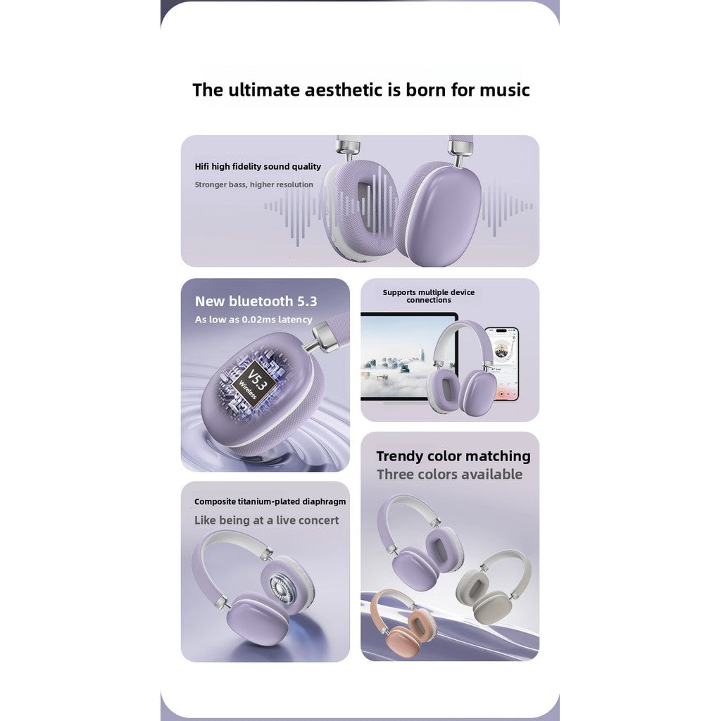 P958MAX wireless headset Bluetooth headset with long battery life Type-C headset for wired gaming