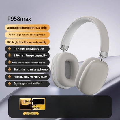 P958MAX wireless headset Bluetooth headset with long battery life Type-C headset for wired gaming