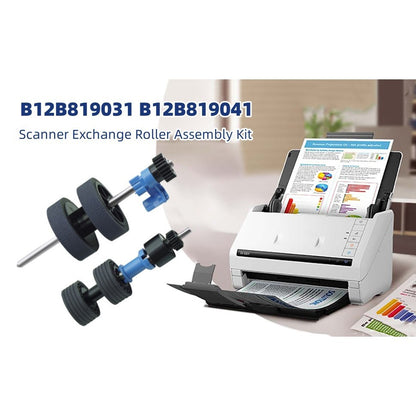 12B819031 B12B819041 Scanner Exchange Roller Assembly Kit for Epson DS-530 DS-570W DS-575 DS-770 DS-780N DS-870 DS-970 ES-400
