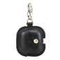 Applicable to the new airpods4 cowhide earphone cover, snap buckle all-inclusive anti-drop Apple 4th generation Bluetooth earphone cover.
