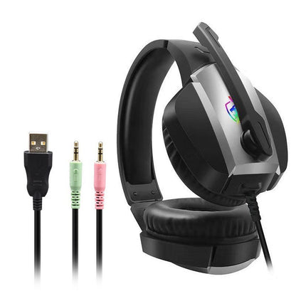 V2 Headset 7.1 Channel Internet Cafe Esports PUBG Luminous Wired Gaming Headset