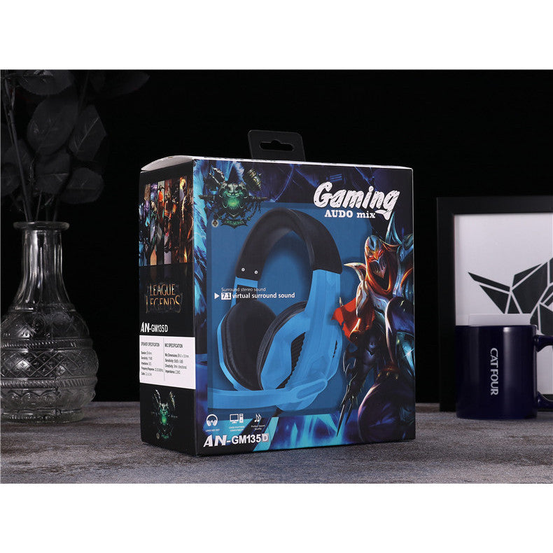 Wired headset, computer headset, headset with microphone wire control, phone headset, e-sports game, headset, stereo ear