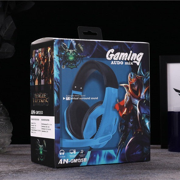 Wired headset, computer headset, headset with microphone wire control, phone headset, e-sports game, headset, stereo ear