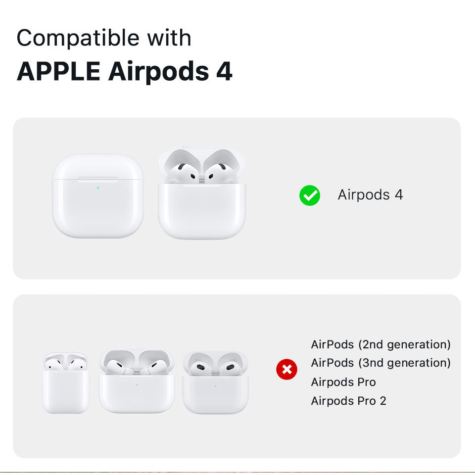 Applicable to the new airpods4 cowhide earphone cover, snap buckle all-inclusive anti-drop Apple 4th generation Bluetooth earphone cover.