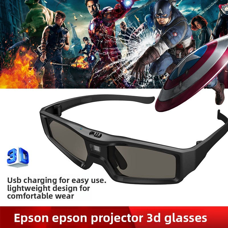 Active Shutter Bluetooth 3D Glasses Projector For EPSON Epson Active Shutter Bluetooth 3D Glasses Projector TW5650/8300/5600/7400/570x TW5650/8300/5600/7400/570