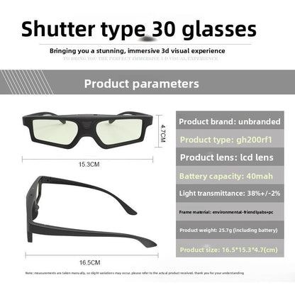 Suitable for Active Shutter Bluetooth 3D Glasses for Epson TW5700TX/7000/7400 Sony HW79es