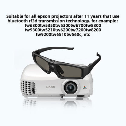 Active Shutter Bluetooth 3D Glasses Projector For EPSON Epson Active Shutter Bluetooth 3D Glasses Projector TW5650/8300/5600/7400/570x TW5650/8300/5600/7400/570